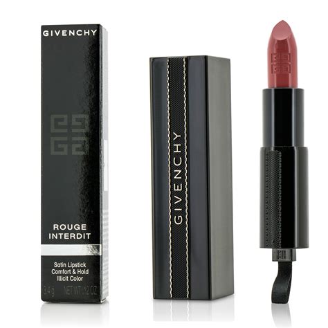 givenchy rouge interdit satin lipstick boyish rose|Givenchy rouge interdit temptation black.